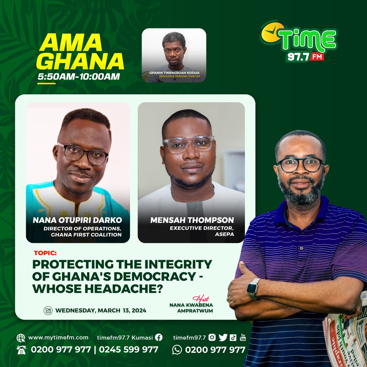 TimeFM977's tweet photo. Don't miss this discussion tomorrow on #AmaGhana. https://t.co/aA8iRMHwLK