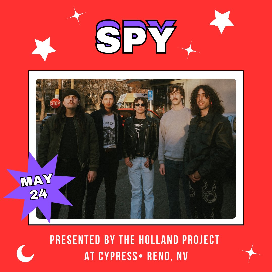 SPY w/ Candy Apple, Pissmixer, Bug Bath, and Lumber on MAY 24th! Presented by Holland Project at Cypress, tickets on sale NOW at >>> hollandreno.org/upcoming/#/eve…