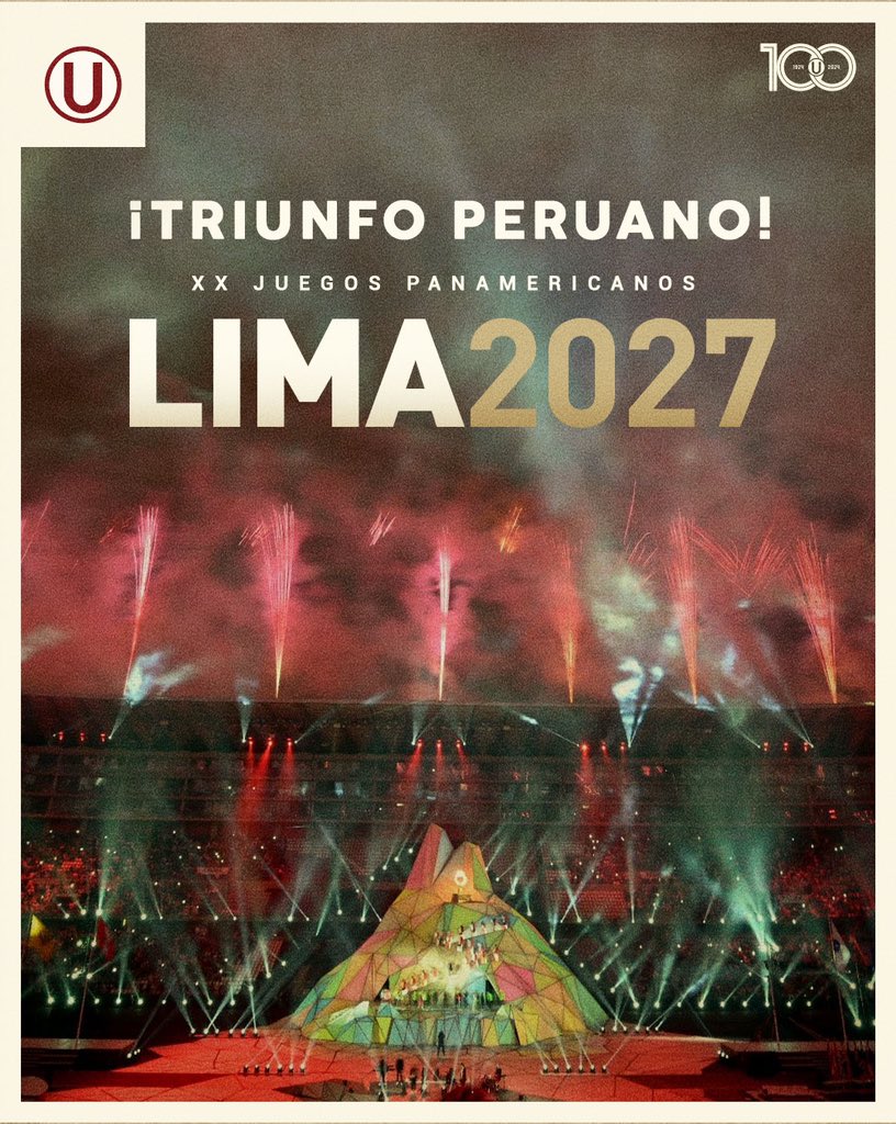 𝗧𝗥𝗜Ⓤ𝗡𝗙𝗢 𝗣𝗘𝗥𝗨𝗔𝗡𝗢 🤩🇵🇪

Lima fue elegida sede de los XX Juegos Panamericanos y VIII Juegos Parapanamericanos 2027 🙌

#VamosPerU