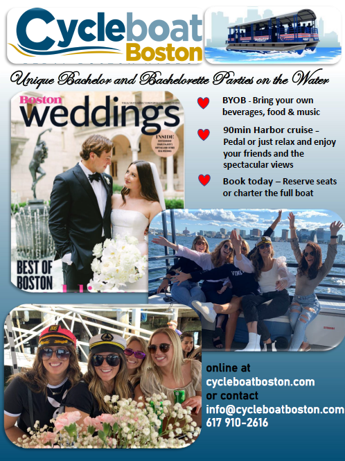 Did you see us in Boston Weddings? <a href="/CycleboatBoston/">CycleboatBoston</a>  was a featured advertiser in <a href="/BostonMagazine/">Boston Magazine</a> 's premiere wedding pub, Boston Weddings. Don't miss the edition, and get a jump on booking your bachelorette/bachelor parties on the boat.
Book now 👉 cycleboatboston.com