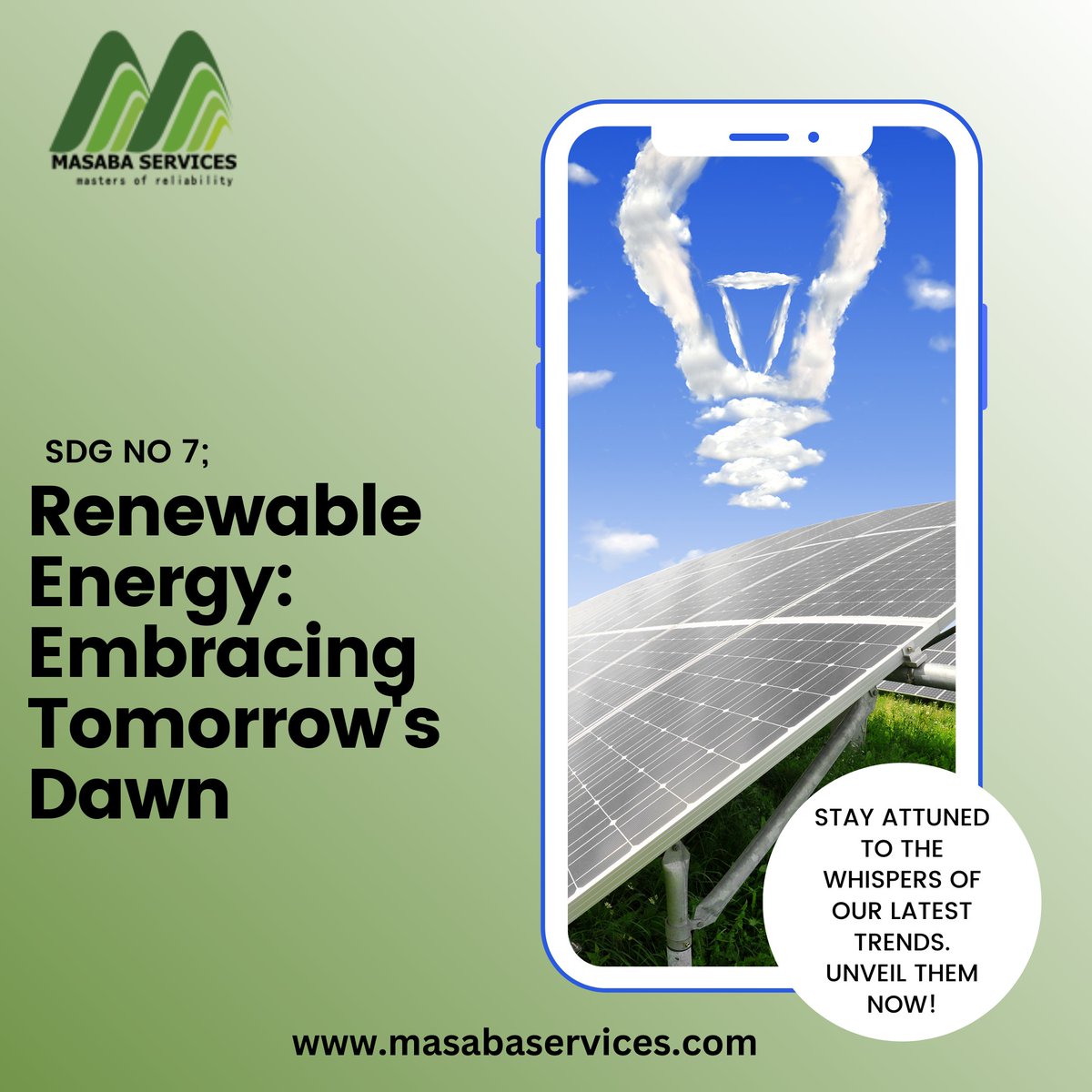 MasabaServices's tweet photo. Riding the Wave of Renewable Energy: Shifting Towards a Cleaner Tomorrow 🌍💡
Visit our website https://t.co/lb78vugjns 
#SDG7 #CleanEnergyRevolution https://t.co/hzlaMmHXyx