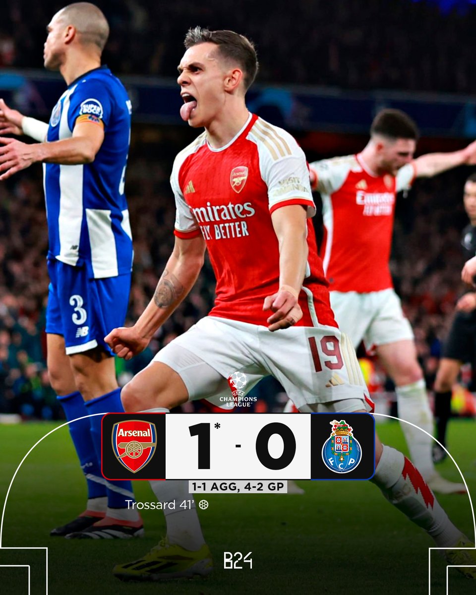 Arsenal elimina o Porto nos penáltis.