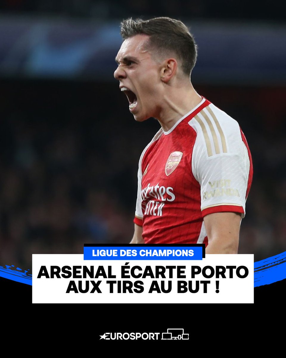 Eurosport_FR's tweet photo. 14 ans plus tard, Arsenal retrouve les quarts de finale de la Ligue des Champions ! 🙌 https://t.co/b3Bz6HAkFp