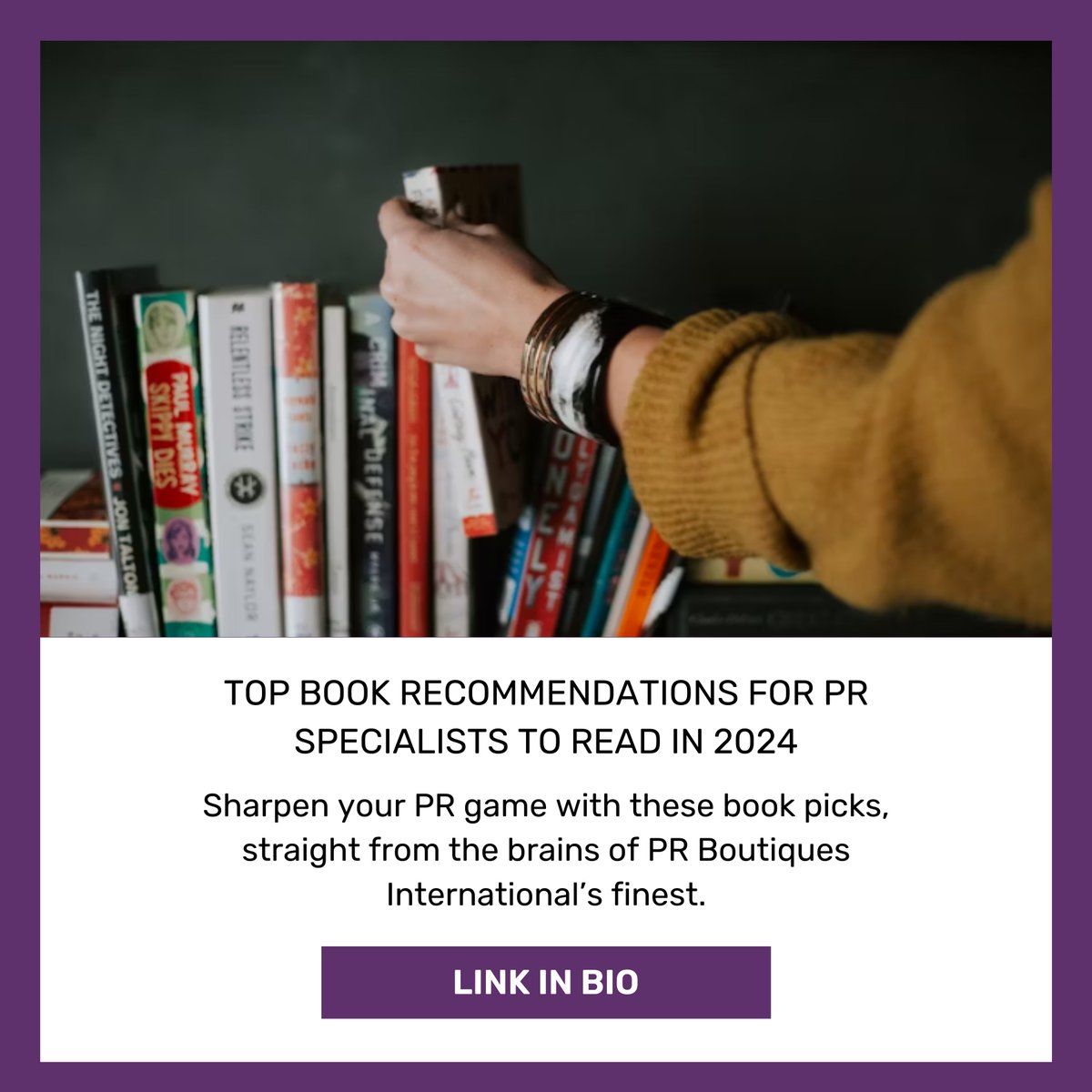 📚✨ Discover the top book recommendations for PR specialists in 2024 and stay ahead of the game. Knowledge is power, and our boutique PR leaders have the key to unlocking your PR potential! 
 
🔗 Head there to grab your FREE reading list: prboutiques.com/top-book-recom…
