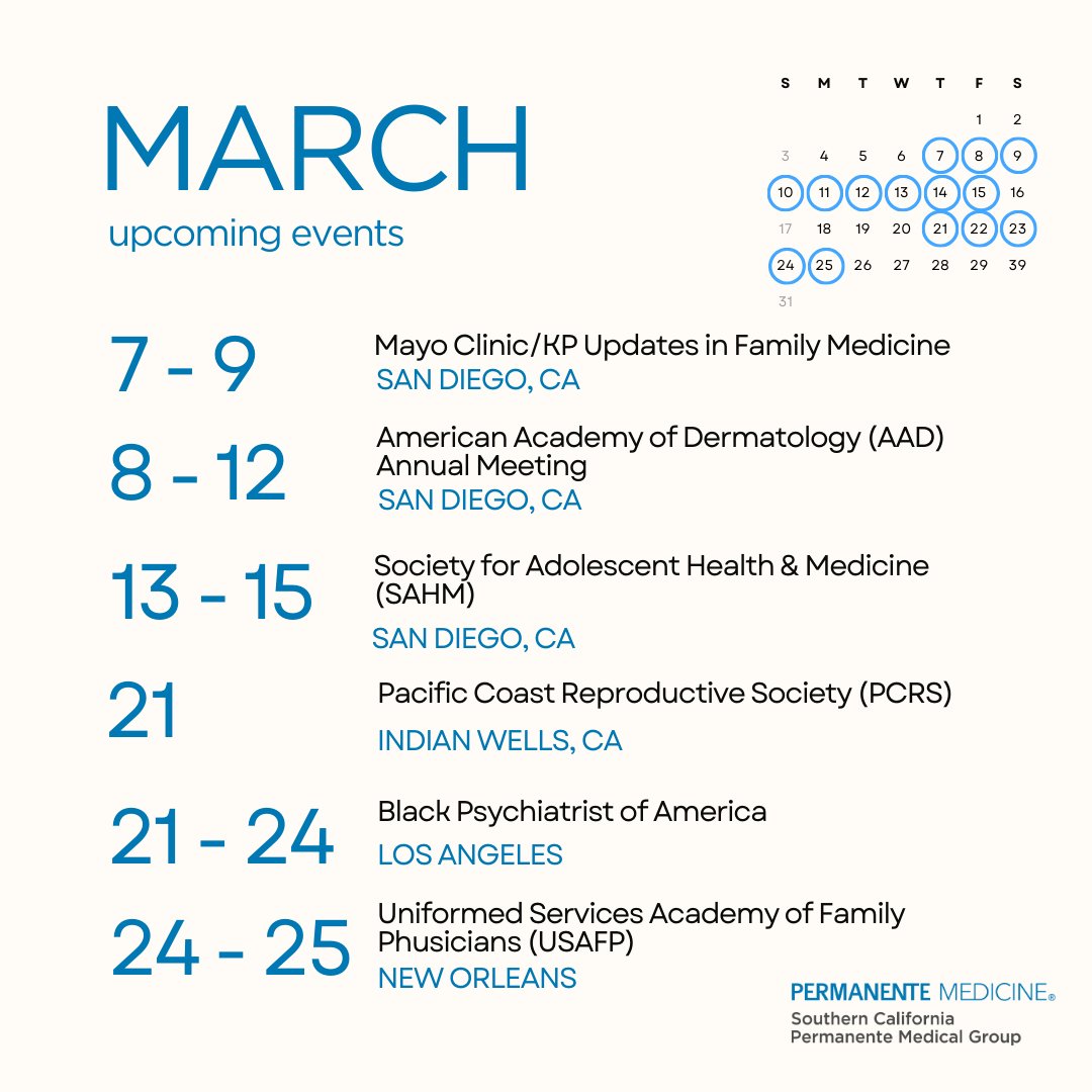 Mark your Calendars! Join our events and learn about the job opportunities in Southern California! #Kaiserpermanente #SCPMGcareers #KernCounty #AntelopeValley #SanDiego #SanBernardinoCounty #OrangeCounty #LosAngeles #Downey #WestLA #PanoramaCity #SouthBay #Riverside #BaldwinPark