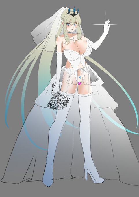 モルガン陛下のドスケベウェディングで乳を出すか出さないかで悩んでたら朝 