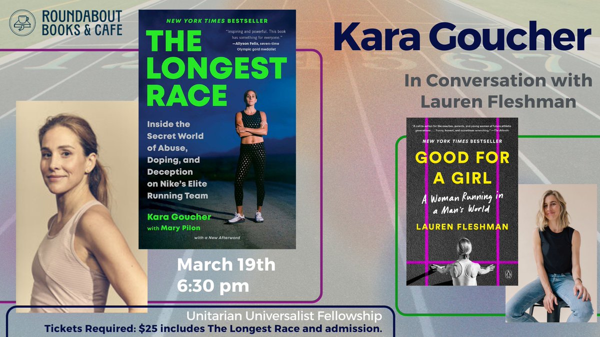 One week away! I get to interview @karagoucher and celebrate the upcoming launch of the paperback edition of 'The Longest Race'! If you're anywhere near Bend, Oregon, you won't want to miss this. Get tickets: roundaboutbookshop.com/event/author-e…