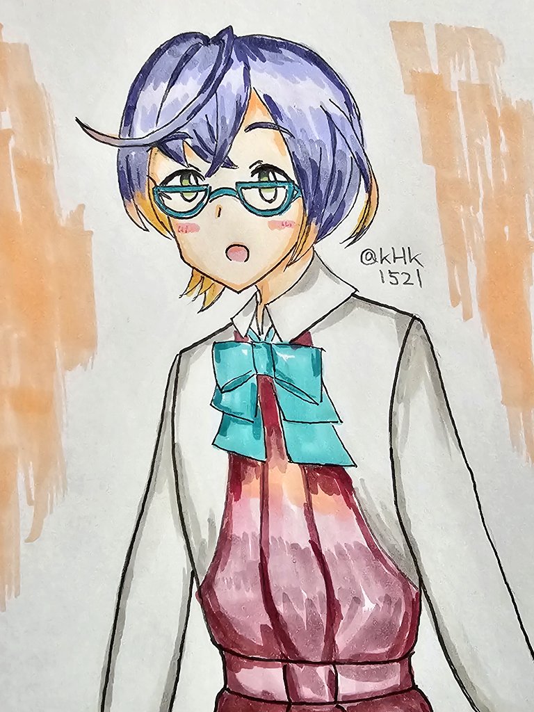 沖波(艦これ) 「#好きなメガネキャラを貼って布教するオキナミチャン 」|KHK1521のイラスト