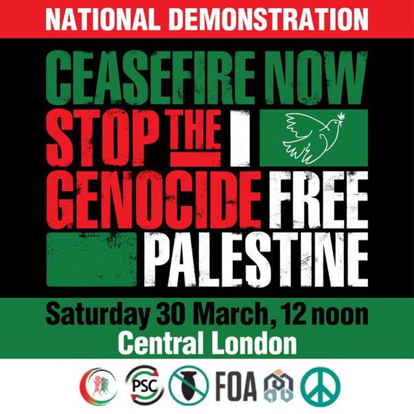 TunedInLDN's tweet photo. 2 gatherings at which we can raise our voices to demand a #CeasefireNOW, help raise the morale of Gazans as they strive to stay alive &amp; implore our politicians to do the right thing for humanity. @PSCupdates Be the mob demanding peace. Join the #lovemarch &amp; #BigRide4Palestine https://t.co/QvFN6UBtbM