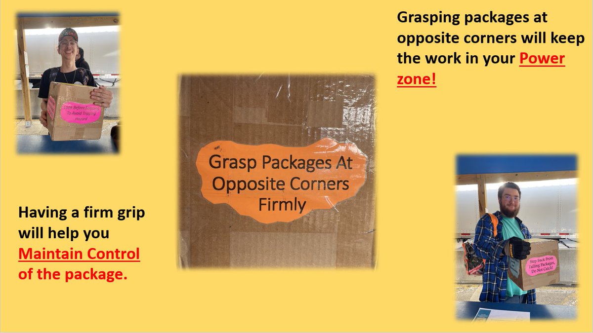 UpsTwi94291's tweet photo. Lawnside Twilight discussed how to properly hold a package at opposite diagonal corners📦⭐️ @kelly_gonter @RobertCapone17 @tomperez225 @RAYNEupSup @jackchud22 @DJEJZ @RayBarczak @LawnjOrepa @CarolBTome @DINAUPS1 @UPSers @Johnasaulino @kndragonfly @MFurinoUPSPHL https://t.co/vJ3c97niBz
