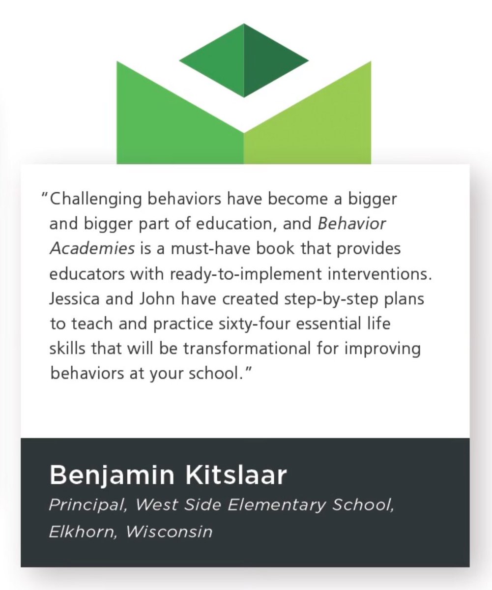 #behavioracademies @Ben_educating @JohnHannigan75 @SolutionTree Book link: a.co/d/cmfWEOX