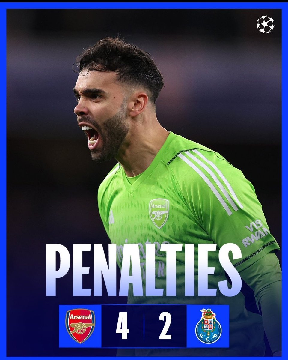 Runyiri's tweet image. Ramsdale helped us get there,Raya made us stay there#championsleague ♥️