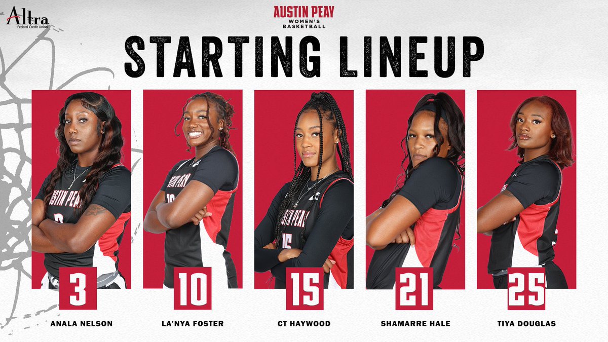 We are officially underway at Alico Arena!!🎩🏀 Here is your semifinal starting lineup⬇️ #ItsTime | #LetsGoPeay