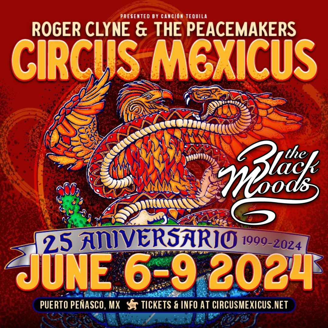 Excited to be joining our friends Roger Clyne & The Peacemakers and the rest of the bands in this incredible lineup playing Circus Mexicus in Puerto Peñasco June 6 -9! Tickets are on sale now ---> bit.ly/3wVJFpq