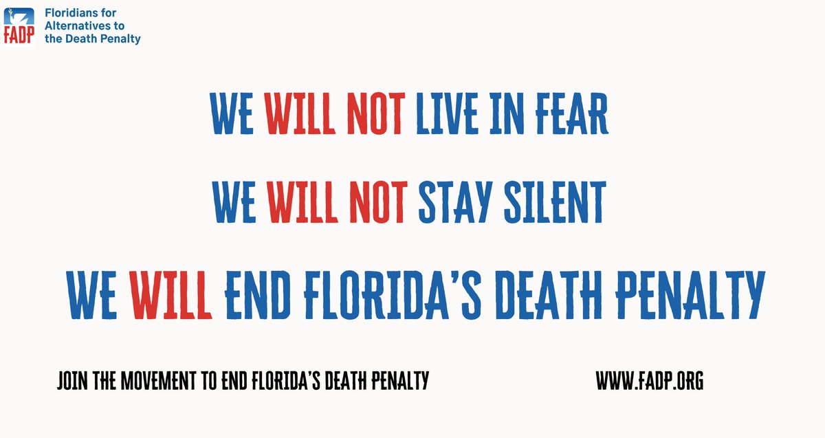 We’ve been afraid to talk about the elephant in the room. But, we will not live in fear. We will not stay silent. We WILL end Florida’s death penalty. fadp.org/the-elephant-i…