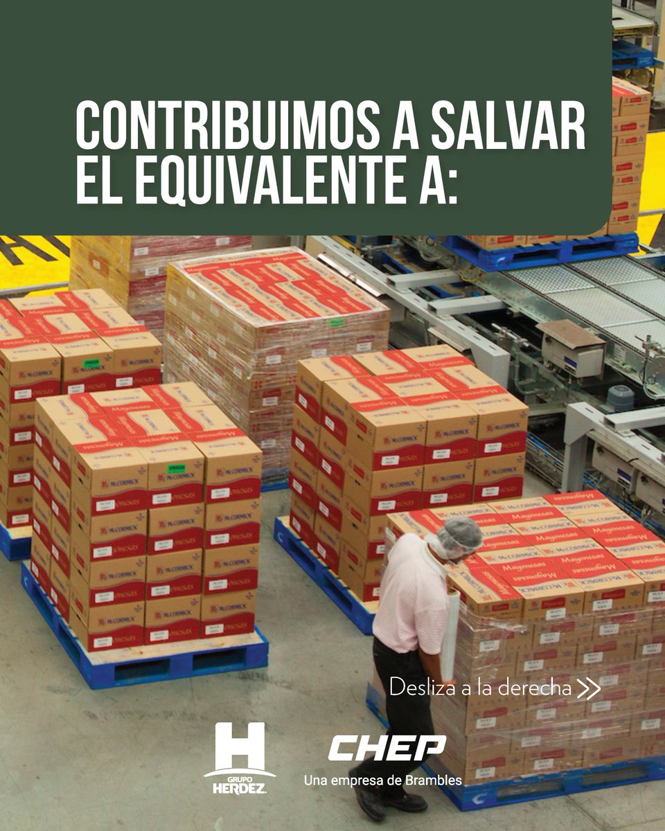 GrupoHerdezMX's tweet photo. Por tercer año consecutivo somos reconocidos con el Certificado de Sustentabilidad de nuestro aliado en logística @CHEPLatam.
Durante 2023 juntos contribuimos a salvar el equivalente a más de 36,809 árboles y disminuir nuestras emisiones de CO2.
#SomosGrupoHerdez https://t.co/K5PN9Nojzk
