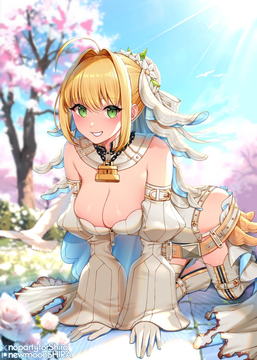 nopartyforShira's tweet photo. Nero Bride is my favourite FGO waifu🤍
#FGO #ネロ #ネロブライド https://t.co/bZl1ejU3Xo