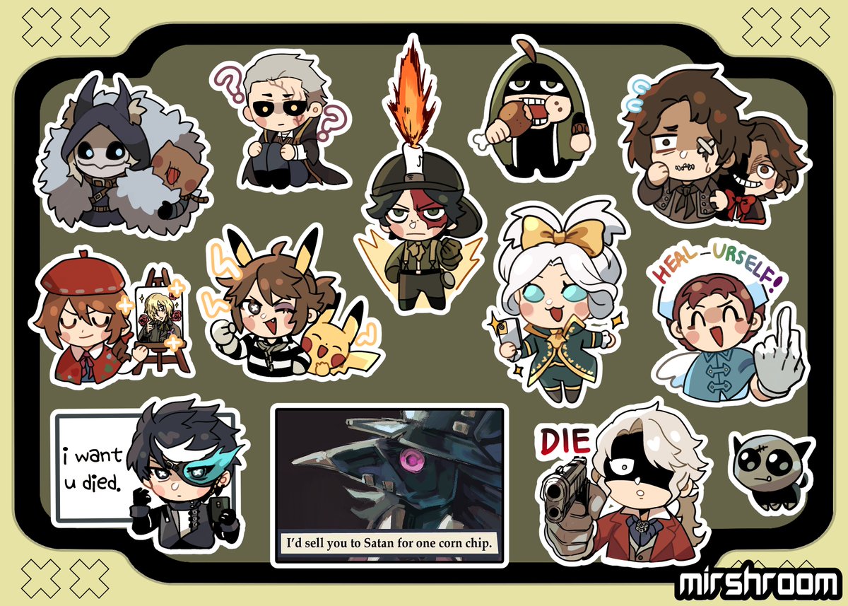 shop has been updated! added some new charms and that one idv sticker sheet 👍 the dr. ratio charm is half price bc manu mistake, sad times 