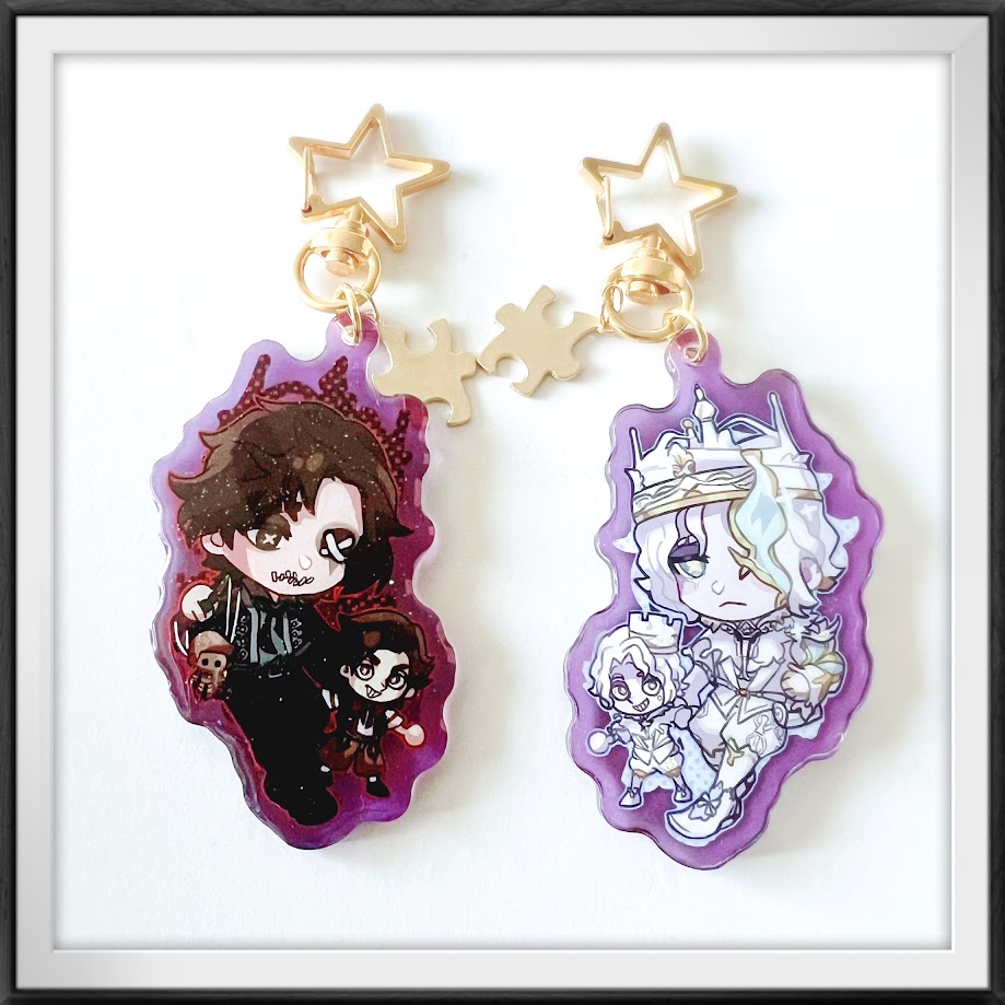 shop has been updated! added some new charms and that one idv sticker sheet 👍 the dr. ratio charm is half price bc manu mistake, sad times 