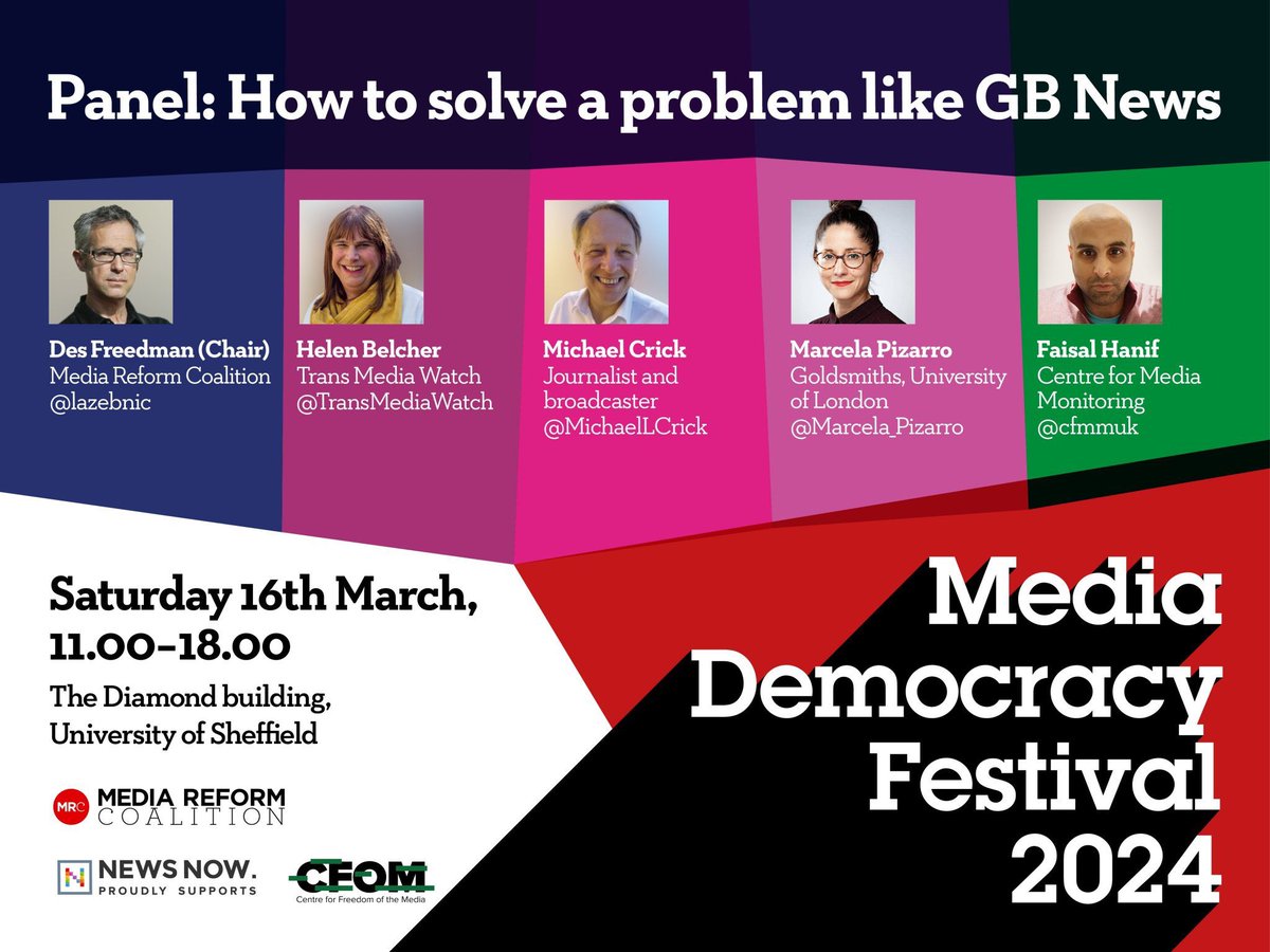 What the hell is wrong with these people 🙄 that they need to discuss “How to solve a problem like GB News” at a laughingly called ‘Media Democracy Festival’????