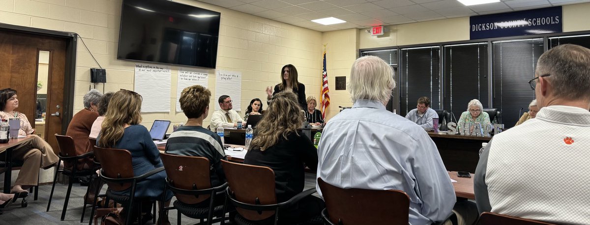 Dr. Christie Southerland, Director of Schools, met with district leadership staff and K-12 principals to share and gather feedback.⁦<a href="/DCS_TN/">Dickson Co Schools</a>⁩