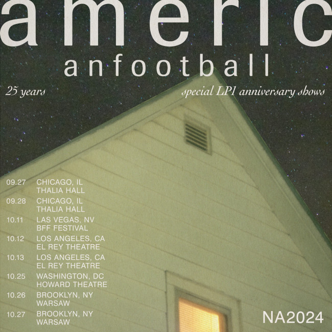 American Football (<a href="/americfootball/">American Football</a>) announce US shows to extend their tour in celebration of their 'LP1' debut album 

READ MORE ➡️ uproxx.com/indie/american…