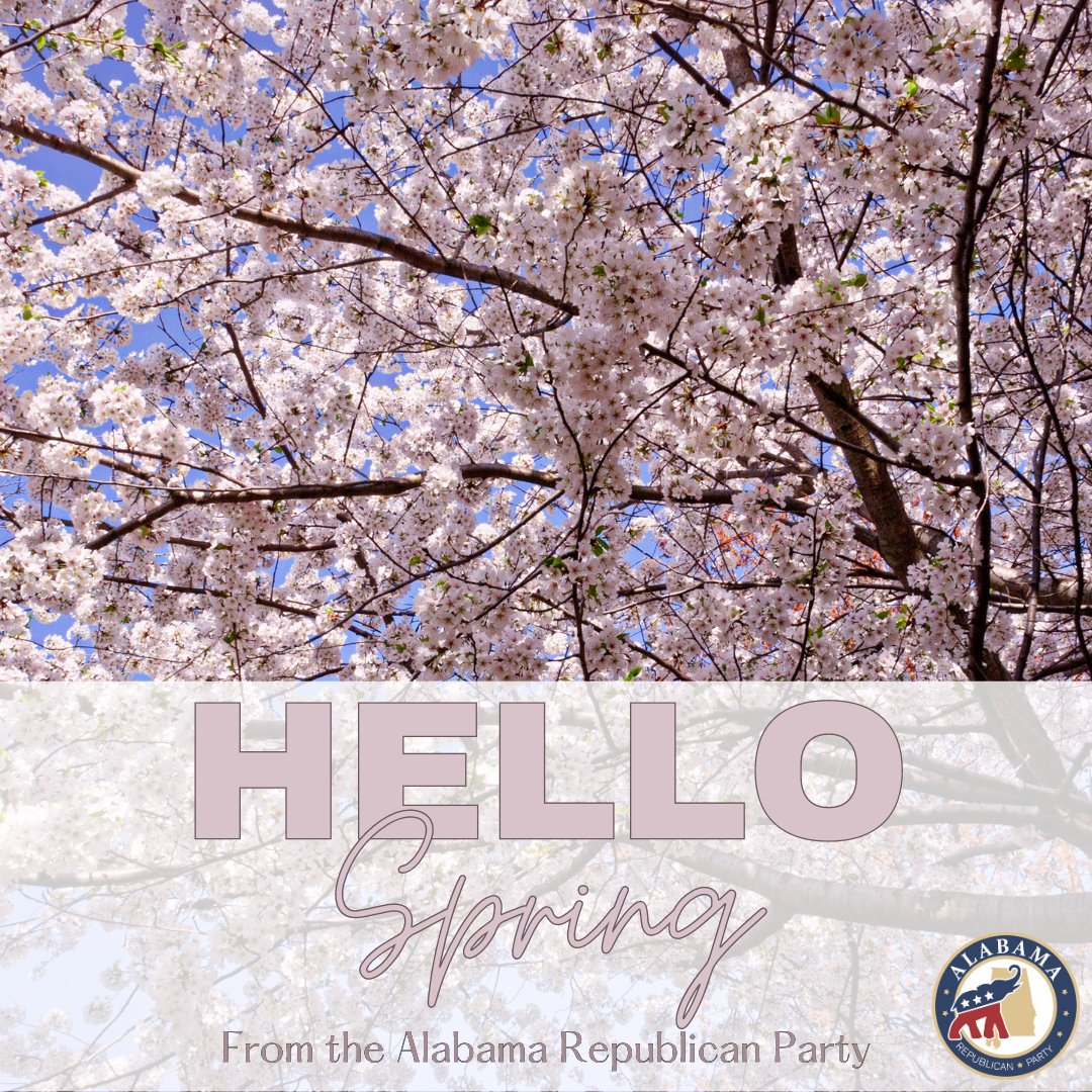 ALGOP's tweet photo. Spring has sprung! Time to shake off the winter chill and look toward the brighter days ahead. #SpringInAlabama https://t.co/UlkpQIJyYv