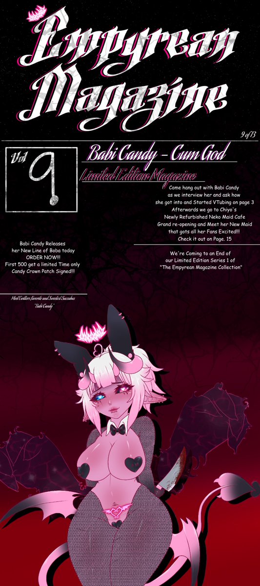 FullRot's tweet photo. Would Anyone Like a VTuber Magazine Cover? 
I'll tell you "ITS FREE" and if are still unsure of What they Look Like Let me say someone you know or Follow already Has ONE!!! Here's some Examples.

1.) Dm Me your favorite Colors.
2.) Dm me a Piece of Art or a Png of your Character. https://t.co/giMu11Vomt