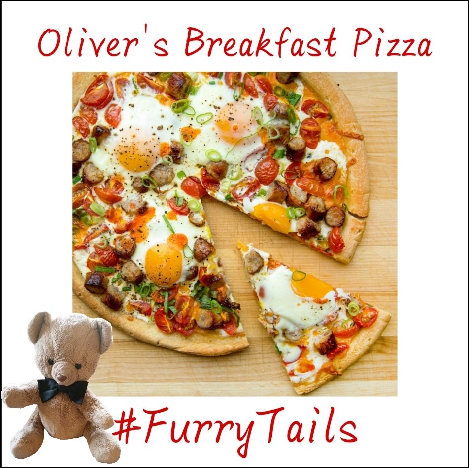 *sets aside a breakfast pizza for @oliver_bear* #FurryTails