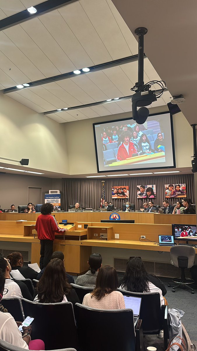 “Listen to the student who have asked for community safety and make us feel safe on campus. Protect #SENI” - Matisse Anderson with @LA_StudentsDsrv