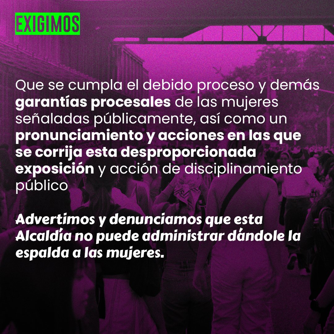 📣 Pronunciamiento público y colectivo frente a los hechos que enmarcan una persecución y uso desmedido de la fuerza de la Administración actual, en contra de mujeres y niñas que marcharon el pasado 8 de Marzo en Medellín.

#Estamosjuntas
#8M