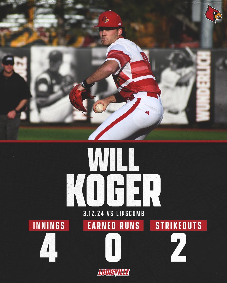 📊 Shoved for the final four.

#GoCards | <a href="/koger_will/">Will Koger</a>