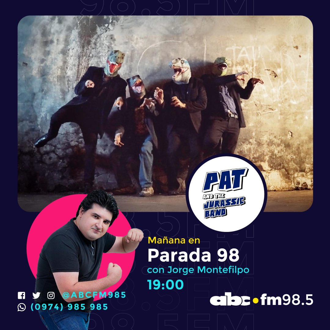 Romance985's tweet photo. 🚨 VISITA DE LUJO 🥁🤩
🎶 A puro rock, pop & blues. 🎸
🔸 Pat And The Jurassic Band, uno de los grupos nacionales que tocarán en el #Asunciónico2024 nos visita MAÑANA en #Parada98 🤘😎🎊
⚡️No te pierdas de esta increíble entrevista en exclusiva y préndete con nosotros a partir de las 19:00 por la 98.5 FM Sólo Éxitos 🎶
98.5FM🎧 Solo Éxitos.
🔗https://t.co/1xieAzYSd5