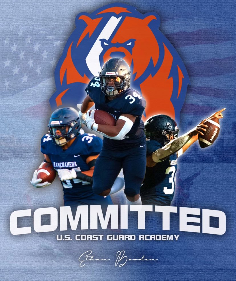 i am honored and blessed to have the opportunity to say that i will be furthering my academic and athletic career at the United States Coast Guard Academy! Onto the next chapter. Go Bears!!🐻 @CoachJBWells @CoachCCGrant @USCGA_Football