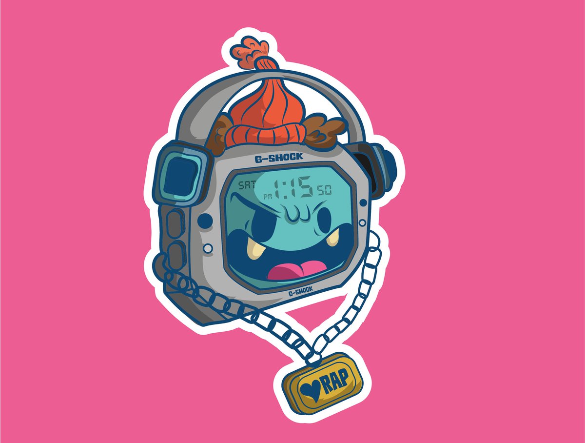 ZombieCorpCo's tweet photo. Segundo diseño de #character para #sticker inspirado en relojes, música y rap. Parte del pack que nos comisionaron. 🤟🧟‍♂️ #ilustración #illustration #characterdesign #stickerdesign #diseñográfico #GraphicDesigner https://t.co/gZUhxYhylg