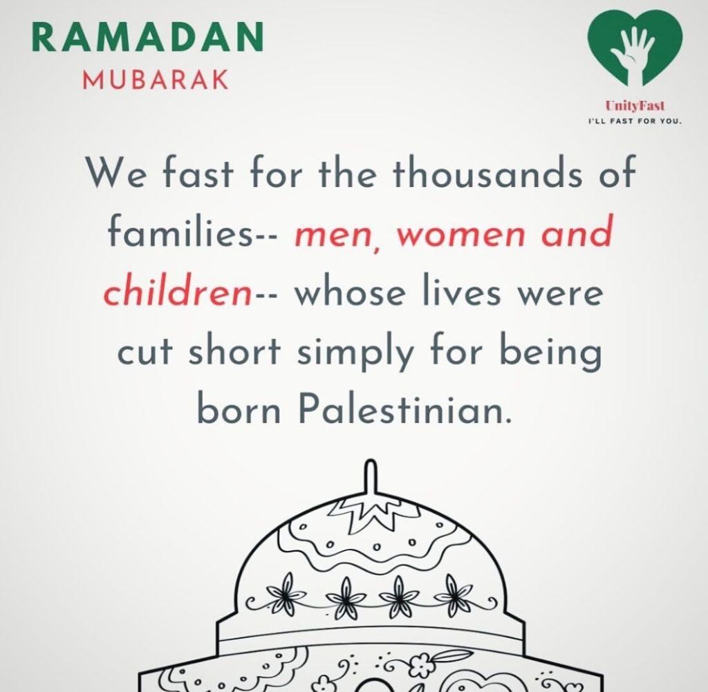 tech4palestine's tweet image. 🌍 Introducing #UnityFast: A Global Movement to Fast for #Palestine. 🕊️ This Ramadan, stand in solidarity to honor lives lost in Gaza. Learn more and pledge to fast at unityfast.org 🤝💖

#SolidarityWithPalestine #Ramadan2024