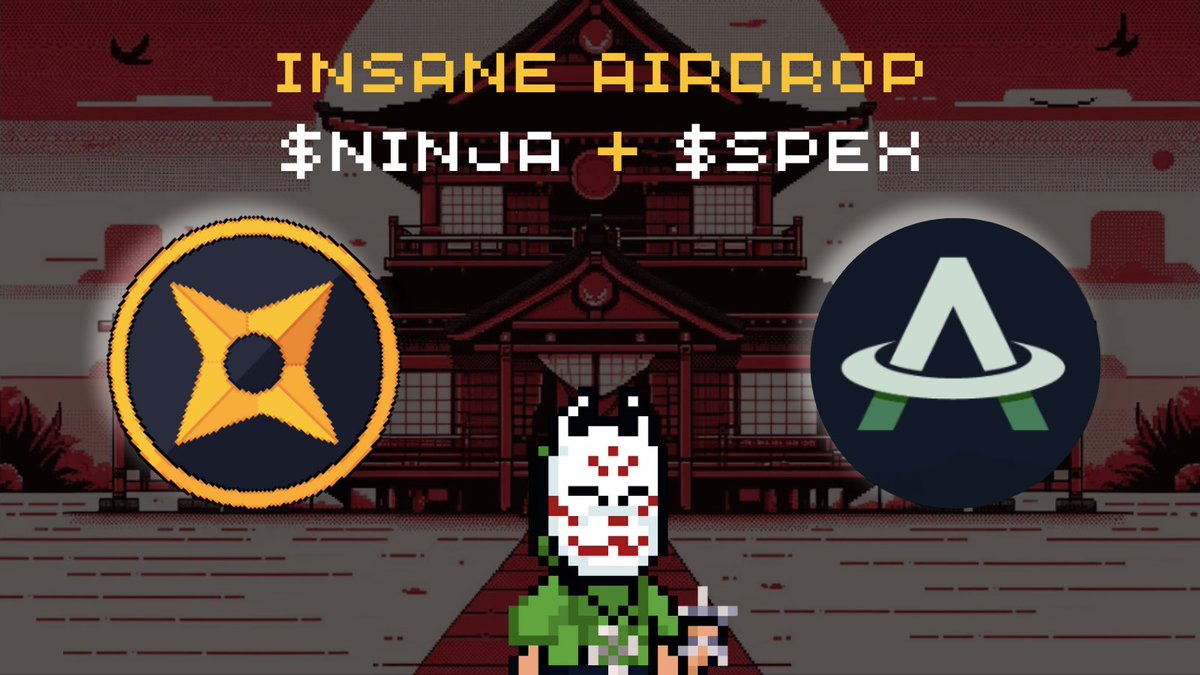 🚀 Airdrop Alert!

🏆 10x Winners: 5M $SPEX (900$)
🏆 10x Winners: 5M $NINJA (Pre-Launch!)

📣 To Enter: RT, Follow <a href="/Seipex_Fi/">Seipex Finance</a> &amp; @sei_ninja and one of the following:

Hold 25M $SPEX
Delist/Buy Sei Ninjas
Delist/Buy Seipex Founder's Pass
