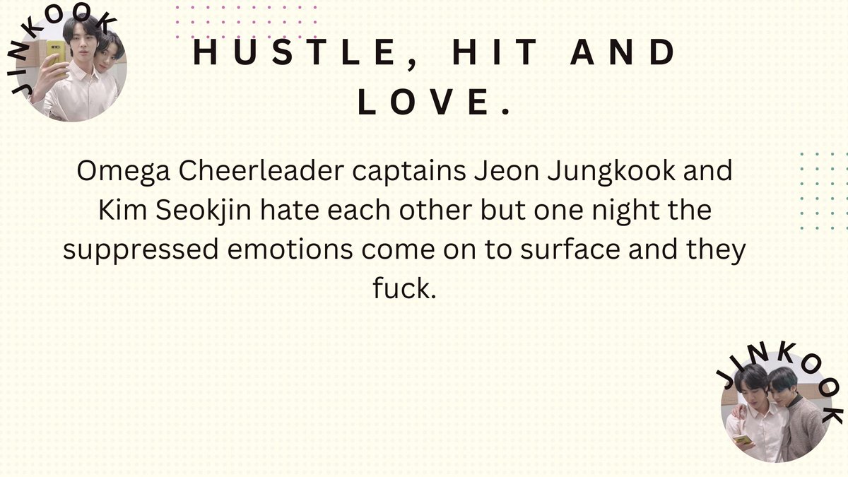 jinkookabo's tweet photo. 🐹 Hustle, hit and love

🐰 Explicit

🐹 Complete

🐰 Enemies to Lovers, Alternate Universe - College/University, Cheerleaders

🐹 https://t.co/mcSIDoN6TL https://t.co/RW7nDMpw4r