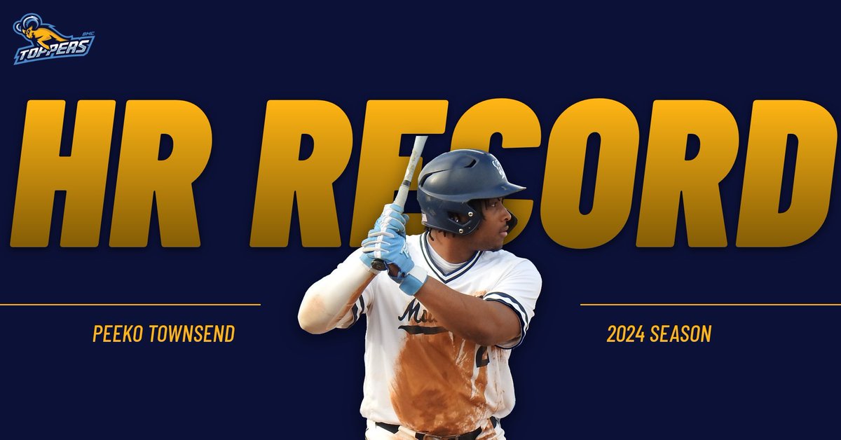 🚨BASEBALL RECORD ALERT🚨

Congratulations to Peeko Townsend on breaking the BMCU Baseball single-season record for Home Runs today!  Townsend hit #13, #14 &amp; #15 today against Rust!
