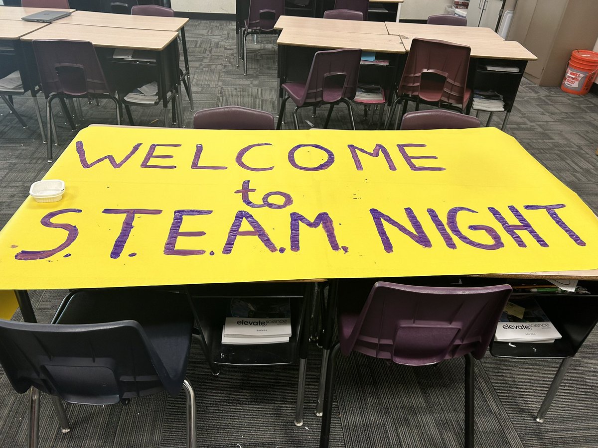 The largest #steam night in our school history goes down tomorrow night.