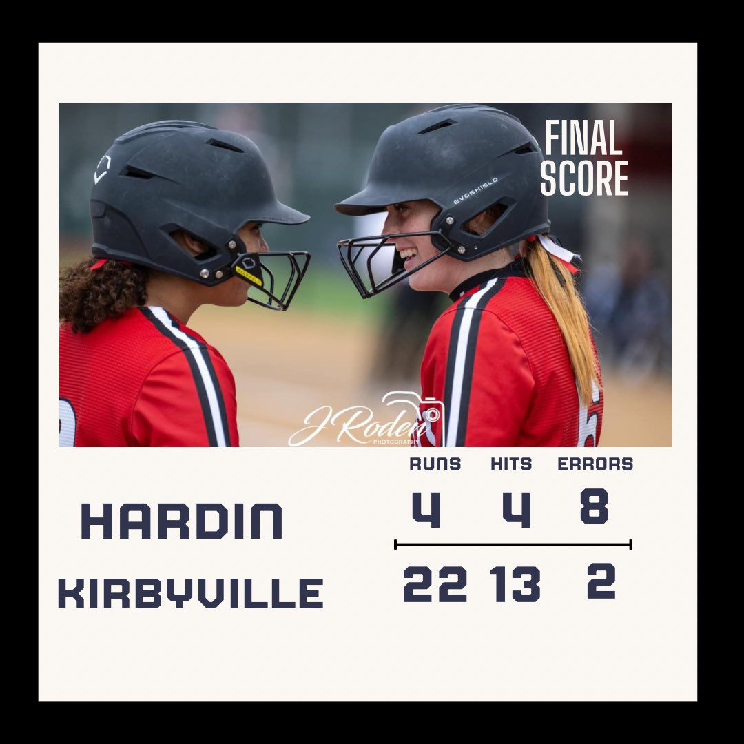 BIG WIN!!
SYD LED THE OFFENSE GOING 3 FOR 3 
LILLY SHOWED OFF WITH TWO HRS
&amp; BIG SHOUT OUT TO STAGGY FOR HER FIRST CAREER HR 👏👏👏👏