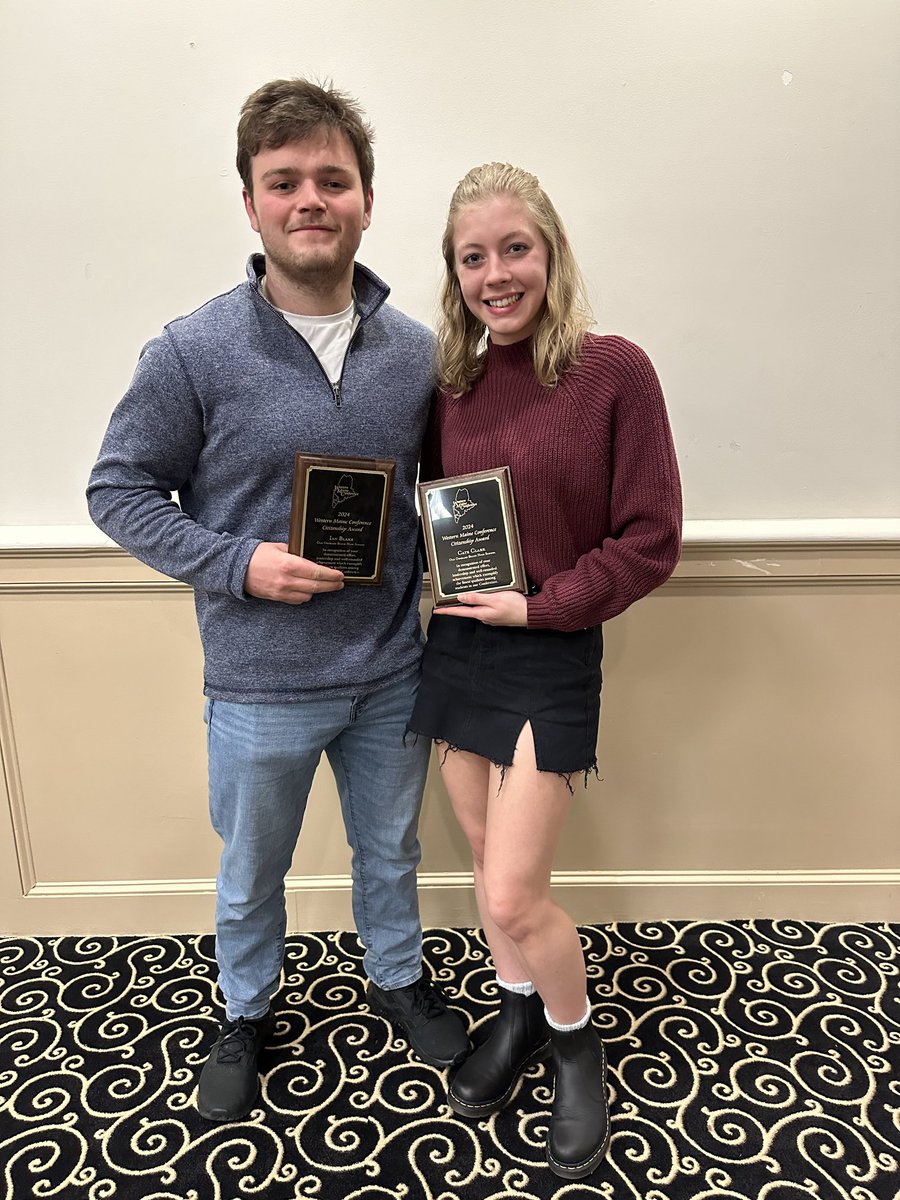 Congratulations to Cate Clark and Ian Blake ,OOB’s recipients of the WMC citizenship award for 2023-24. ⁦<a href="/Supt_RSU23_OOB/">John Suttie</a>⁩ ⁦<a href="/Jwebberoob/">Webber</a>⁩ ⁦<a href="/gullscoach/">Dean Plante</a>⁩ ⁦<a href="/curtchretien/">curt chretien</a>⁩