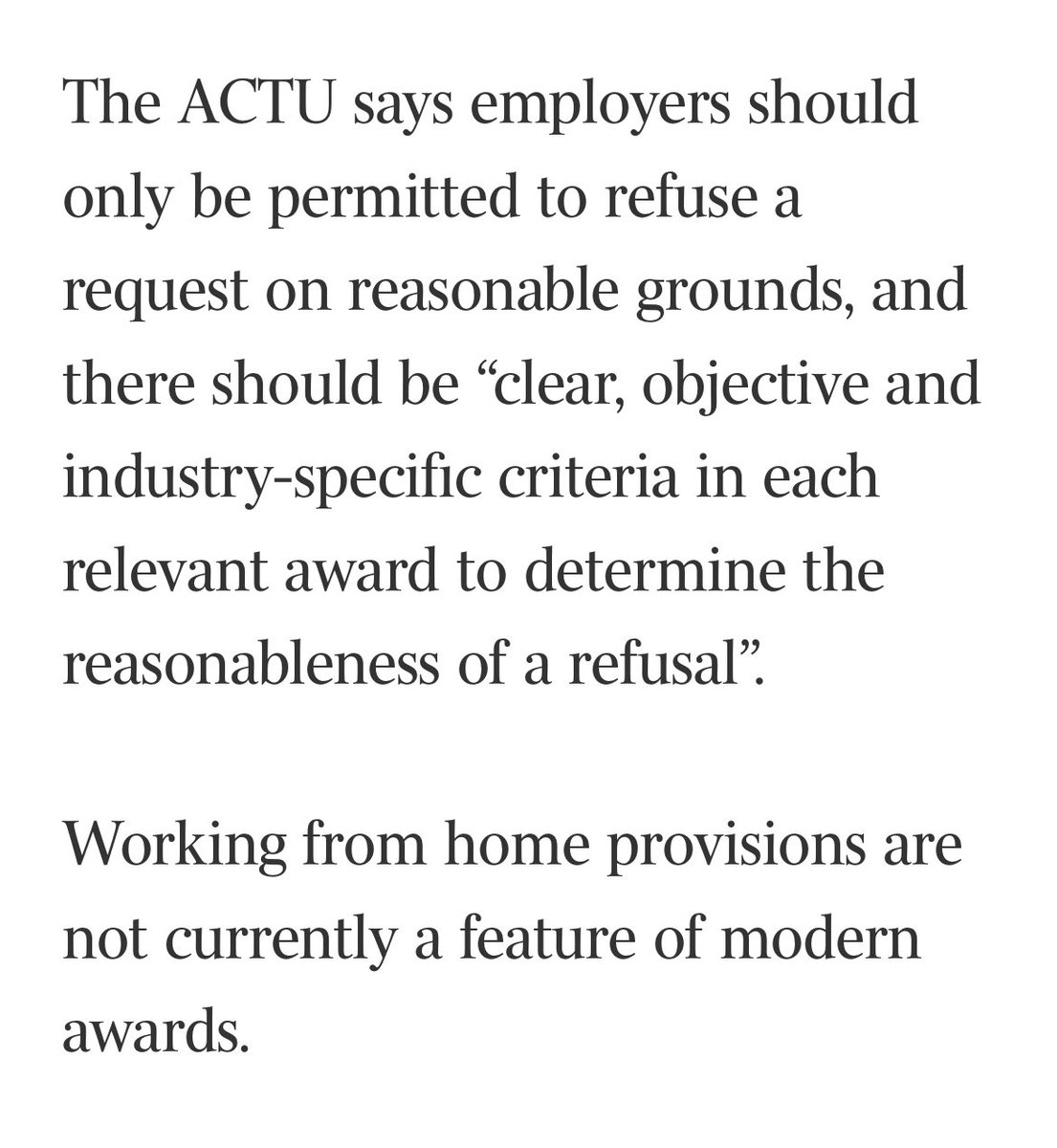 Unions have called for millions of workers to be awarded new rights to request to work from home with an ability to appeal to the Fair Work Commision if their employer refuses. @australian theaustralian.com.au/nation/nation/…
