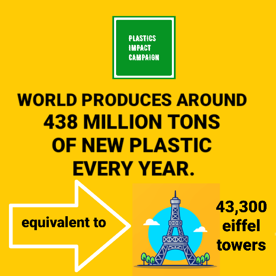 We produce around 438 million tons of new #plastic every year. that equivalent to more than 43,300 eiffel towers. 

Do #SUPsep (stop using plastic to save environment & planet) for better tomorrow.

@Plasticsimpact