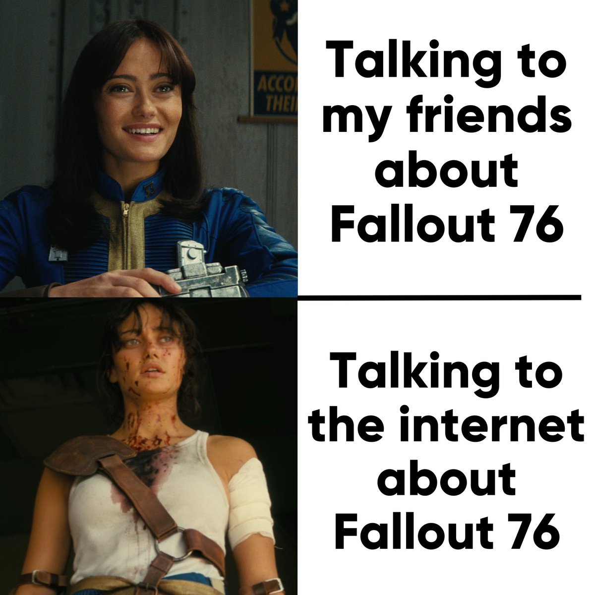 Nuka_Cafe's tweet photo. This meme template is gonna be fun.

#Fallout #Fallout76 https://t.co/RLgNbOH4cp
