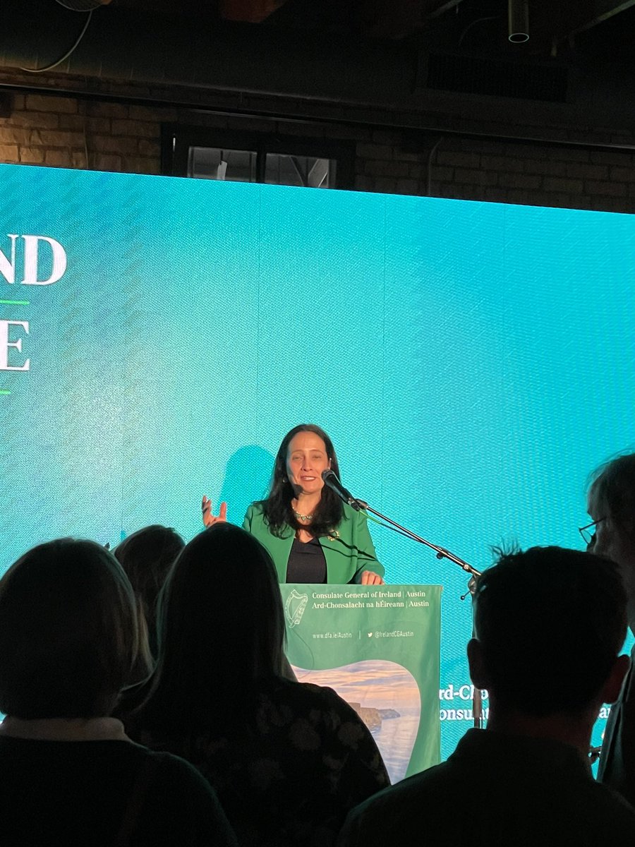 Many thanks to @IrelandCGAustin and Minister @cathmartingreen for hosting tonight’s St. Patrick’s Day reception at Ireland House and for highlighting the strong partnership between Ireland, Austin, and the USA #sxsw