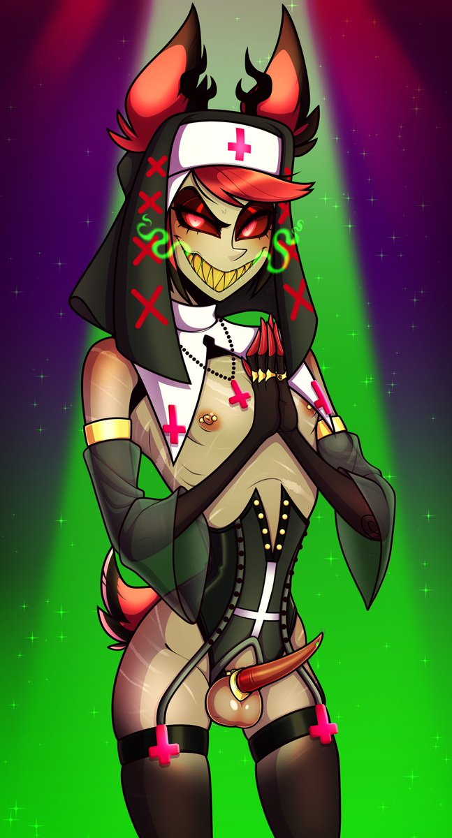 pockidom's tweet photo. #nunAlastor but lucifer with the help of Angel switched the costume. He isn't pleased.
Should really stop doodling at 3 in the morning lol. Enjoy
#HazbinHotelAlastor #nsfwfanart https://t.co/16INcIHZJV