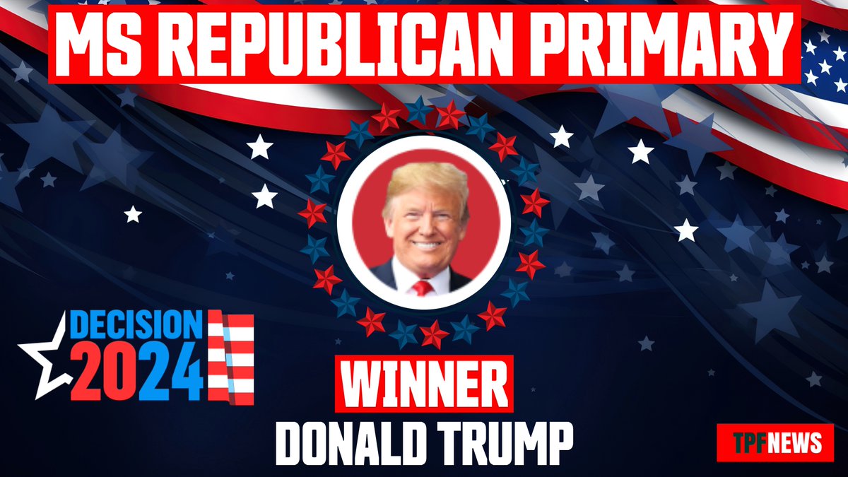 @ABC @NBCNews BREAKING: Donald Trump wins the Mississippi Republican primary, @NBCNews projects. nbcnews.to/4abjskY