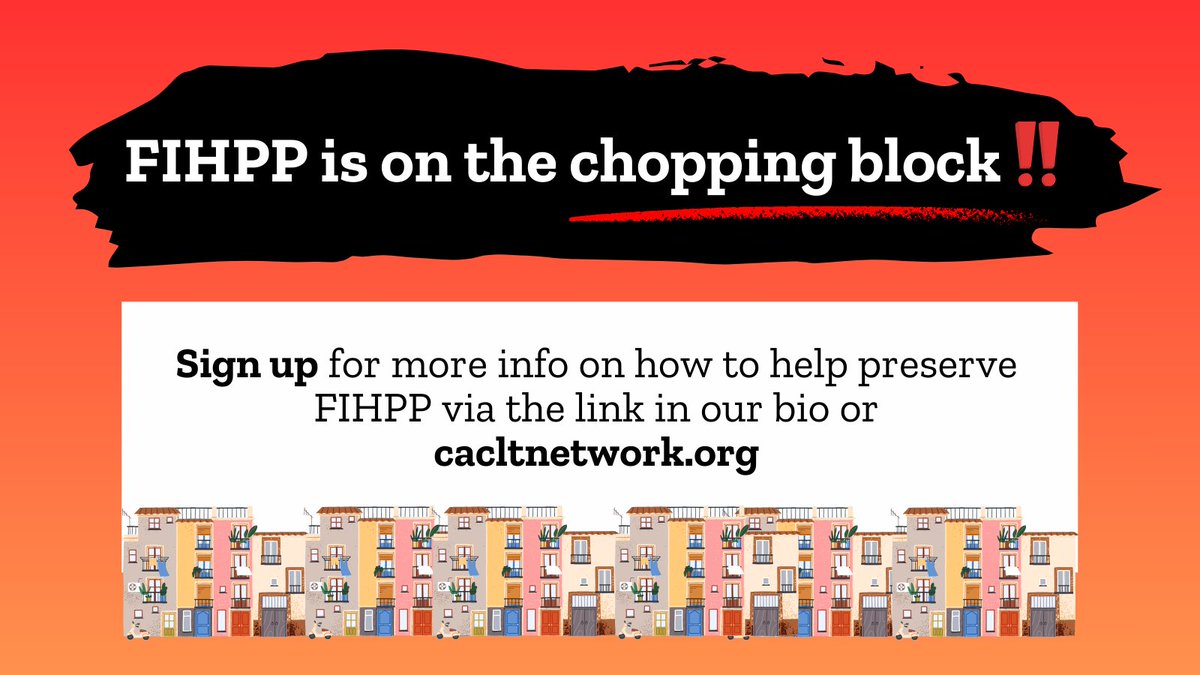 The Foreclosure Intervention Housing Preservation Program (FIHPP) would have an immediate impact on displacement and provide relief to tenants. Unfortunately, it's on the chopping block. 🚨 Sign up for more info on how to help preserve FIHPP at cacltnetwork.org/preservefihpp