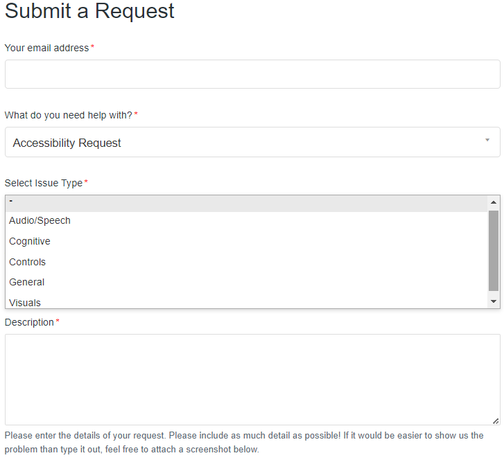 singular_L's tweet image. Now is a good time to repost this - we do have an Accessibility Request category on our support page! If you have any accessibility feedback - positive, negative, observation, this is a great place to do it!

#accessibility #a11y  

support.insomniac.games/hc/en-us/reque…

1/3